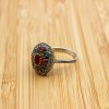 Ruby Ring, Handmade Women's Ring, Turkish Handmade Ring, Authentic Ring, Ottoman Ring, Ladies Ring, 925k Sterling Silver, Gift For Her,