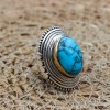 Turquoise Ring, Handmade Women's Ring, Turkish Handmade Ring, Authentic Ring, Ottoman Ring, Ladies Ring, 925k Sterling Silver, Gift For Her,