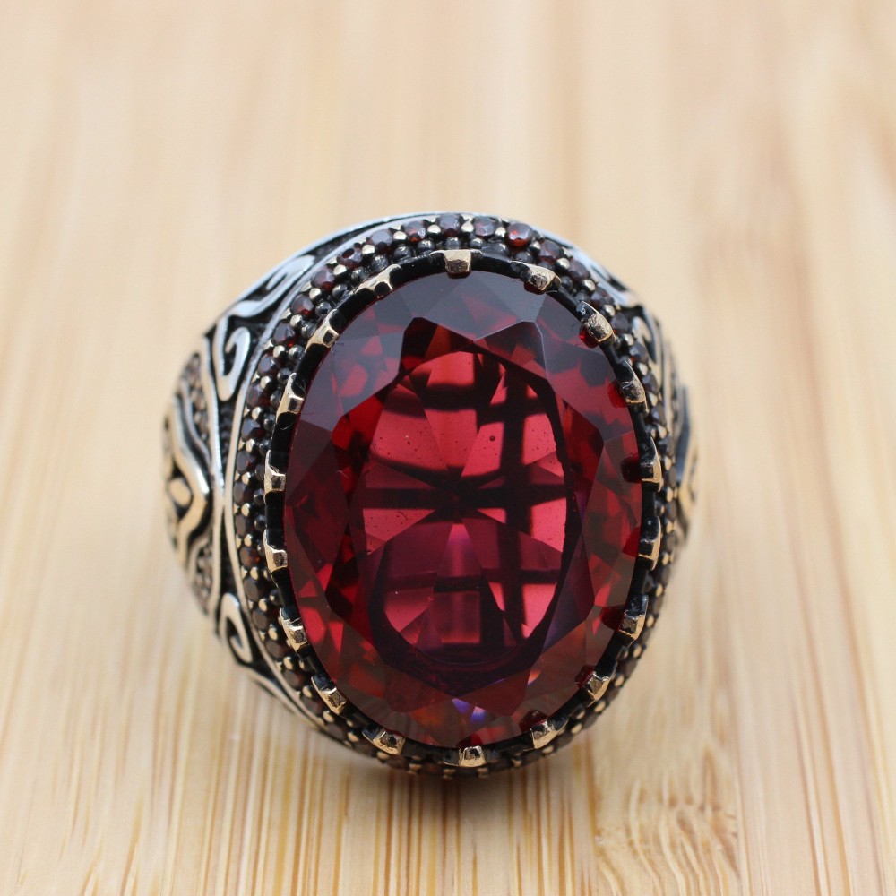 Mens Handmade Ring, Turkish Handmade Silver Men Ring, Ottoman Men Ring, Ruby Ring, Men's Jewelry, Gift for Him, 925k Sterling Silver Ring Mens Handmade Ring, Turkish Handmade Silver Men Ring, Ottoman Men Ring, Ruby Ring, Men's Jewelry, Gift for Him, 925k Sterling Silver Ring