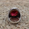 Ruby Mens Ring, Handmade Ring, Turkish Handmade Silver Men Ring, Ottoman Men Ring, Men's Jewelry, Gift for Him, 925k Sterling Silver Ring