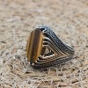Tiger Eye Men's Ring, Ottoman Men's Ring, Handmade Men's Ring, Turkish Handmade Men's Ring, Men's Jewelry, Gift for Him, 925 Sterling Silver Tiger Eye Men's Ring, Ottoman Men's Ring, Handmade Men's Ring, Turkish Handmade Men's Ring, Men's Jewelry, Gift for Him, 925 Sterling Silver