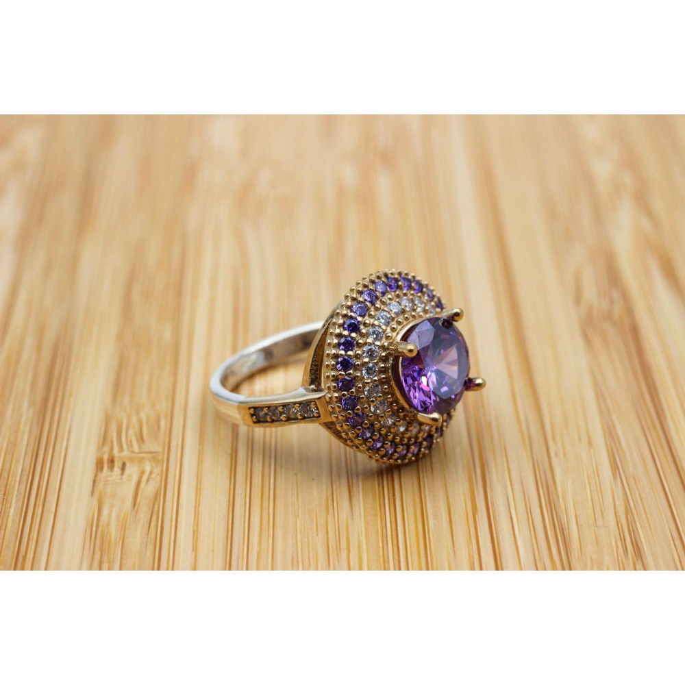 Amethyst Ring, Handmade Women's Ring, Turkish Handmade, Silver Ladies Ring, Ottoman Ring, Authentic, Ladies Ring, 925k Sterling Silver Ring,