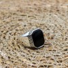 Handmade Silver Men's Ring, Onyx Men's Ring, Turkish Handmade Men's Ring, Men's Ring, Ottoman Mens Ring, Gift for Him, 925k Sterling Silver,