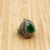 Emerald Set, Authentic Set, Handmade Set Women, Turkish Handmade, Ladies Jewelry Set, Earring, Pendant, Ladies Set, 925k Sterling Silver