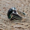 Emerald Men's Ring, Ottoman Men's Ring, Handmade Men's Ring, Turkish Handmade Men's Ring, Men's Jewelry, Gift for Him, 925 Sterling Silver