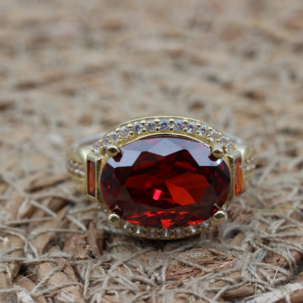 Ruby Ring, Handmade Women's Ring, Turkish Handmade Ring, Authentic Ring, Ottoman Ring, Ladies Ring, 925k Sterling Silver, Gift For Her,