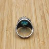 Mens Handmade Ring, Turkish Handmade Silver Men Ring, Ottoman Ring, Aquamarine Ring, Men's Jewelry, Gift for Him, 925k Sterling Silver Ring