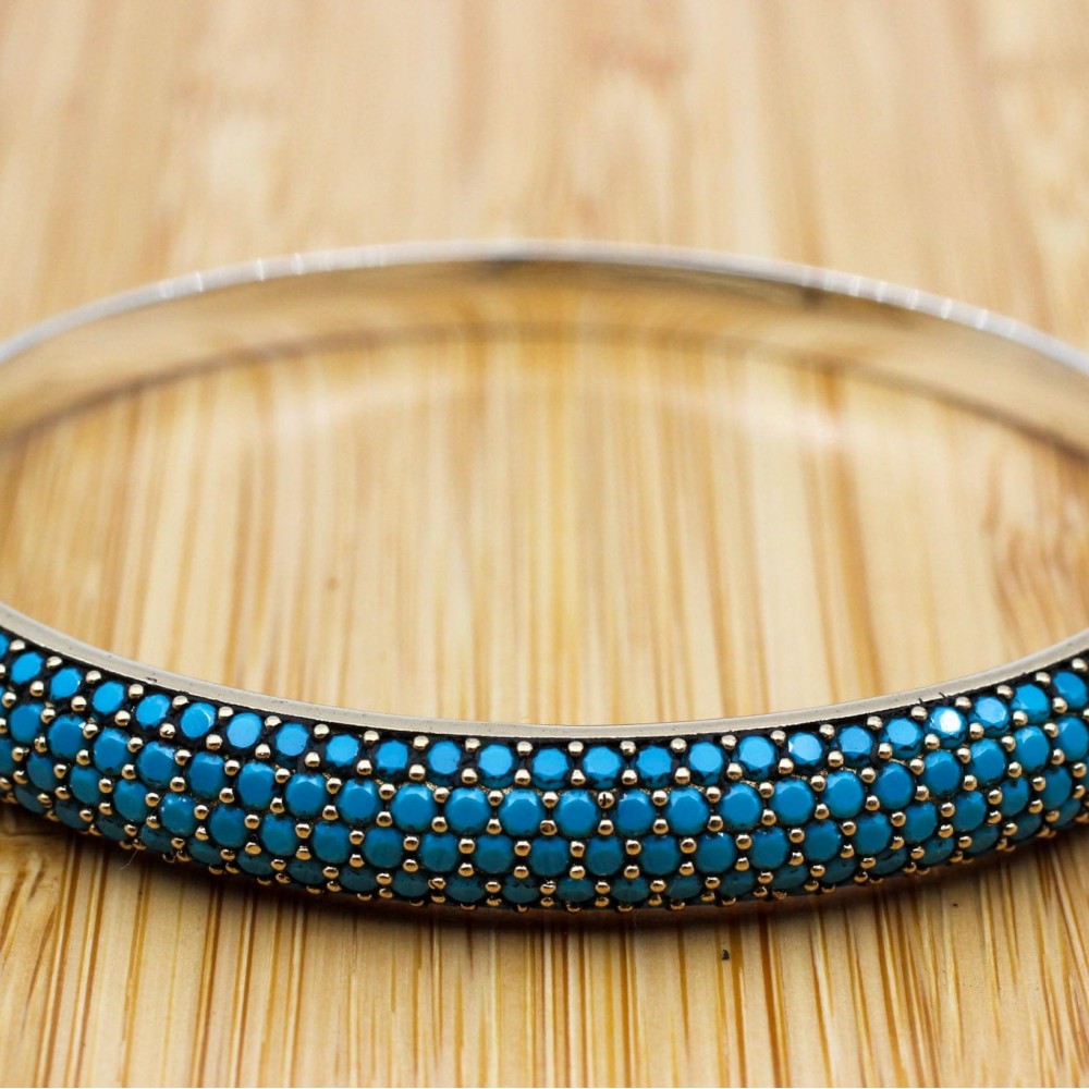 Turquoise Bracelet, Ottoman Bracelet, Handmade Bracelet, Bangle Cuff, Turkish Handmade, Bangle Bracelet, Gift for Her, 925k Sterling Silver