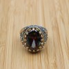 Mystic Topaz Men's Ring, Handmade Men's Ring, Turkish Handmade Ring, Silver Men's Ring, Men's Jewelry, Gift for Him, 925k Sterling Silver