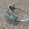 Turquoise Bracelet, Ottoman Bracelet, Handmade Bracelet, Bangle Cuff, Turkish Handmade, Bangle Bracelet, Gift for Her, 925k Sterling Silver