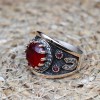 Ruby Ring, Handmade Women's Ring, Turkish Handmade Ring, Authentic Ring, Ottoman Ring, Ladies Ring, 925k Sterling Silver, Gift For Her,