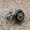 Handmade Silver Men's Ring, Onyx Men's Ring, Turkish Handmade Men's Ring, Men's Ring, Ottoman Mens Ring, Gift for Him, 925k Sterling Silver,