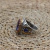 Men's Handmade Ring, Turkish Handmade Men's Ring, Ottoman Men's Ring, Tourmaline Men's Ring, Mens Ring, Gift for Him, 925k Sterling Silver