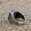 Mystic Topaz Men's Ring, Ottoman Men's Ring, Handmade Mens Ring, Turkish Handmade Mens Ring, Mens Jewelry, Gift for Him, 925 Sterling Silver