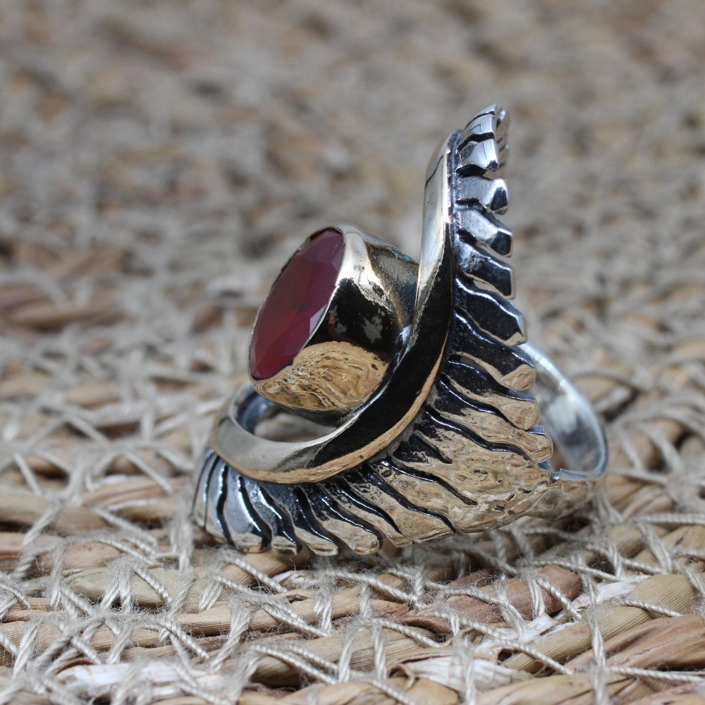 Paraiba Ladies Ring, Handmade Women's Ring, Turkish Handmade Silver Ladies Ring, Ottoman Women's Ring, Ladies Ring, 925k Sterling Silver