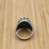 Mens Handmade Ring, Turkish Handmade Silver Men Ring, Ottoman Men Ring, Emerald Ring, Men's Jewelry, Gift for Him, 925k Sterling Silver Ring