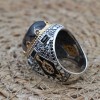 Agate Men's Ring, Handmade Men's Ring, Turkish Handmade Silver Ring, Ottoman Mens Ring, Mens Jewelry, Gift for Him, 925 Sterling Silver Ring