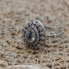 Zircon Ladies Ring, Handmade Women Ring, Turkish Handmade Silver Ladies Ring, Ottoman Ring, Ladies Ring, 925k Sterling Silver, Zircon Ring