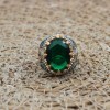 Emerald Men's Ring, Ottoman Men's Ring, Handmade Men's Ring, Turkish Handmade Men's Ring, Men's Jewelry, Gift for Him, 925 Sterling Silver