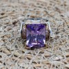 Amethyst Ring, Handmade Women Ring, Turkish Handmade Silver Ring, Ottoman Ring, Authentic Ladies Ring, 925k Sterling Silver, Zircon Ring,
