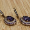 Amethyst Set, Authentic Set, Handmade Set Women, Turkish Handmade, Ladies Jewelry Set, Earring, Pendant, Ladies Set, 925k Sterling Silver