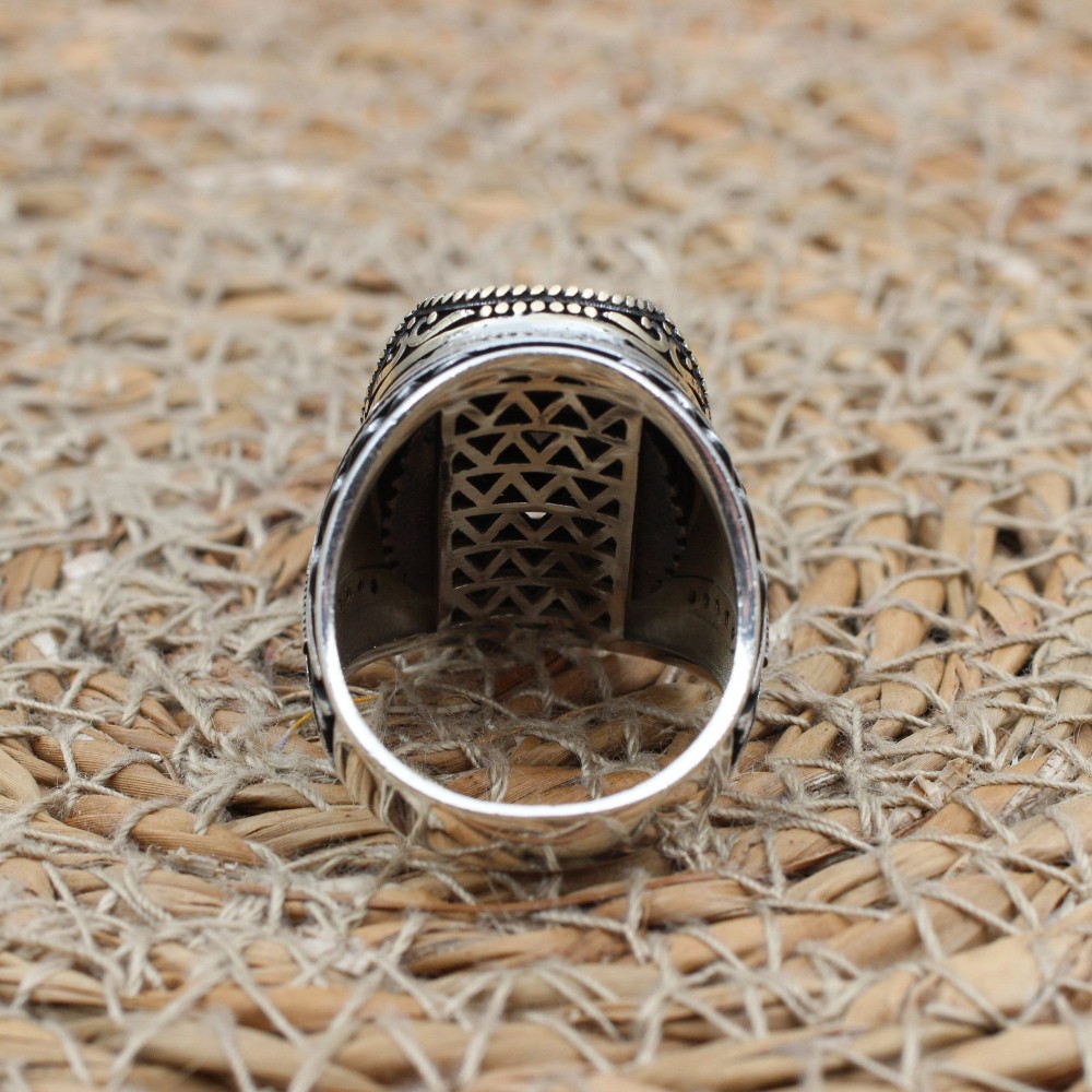 Turkish Handmade Silver Men's Ring, Men's Handmade Ring, Yemeni Men's Ring, Onyx Ring, Ottoman Ring, Gift for Him, 925k Sterling Silver, Turkish Handmade Silver Men's Ring, Men's Handmade Ring, Yemeni Men's Ring, Onyx Ring, Ottoman Ring, Gift for Him, 925k Sterling Silver,