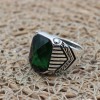 Emerald Men's Ring, Ottoman Men's Ring, Handmade Men's Ring, Turkish Handmade Men's Ring, Men's Jewelry, Gift for Him, 925 Sterling Silver