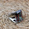 Handmade Women's Ring, Mystic Topaz Ring, Turkish Handmade Ring, Ladies Ring, Ottoman Women Ring, Ladies Ring, 925k Sterling Silver Ring,