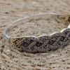 Amethyst Bracelet, Ottoman Bracelet, Handmade Bracelet, Bangle Cuff, Turkish Handmade, Bangle Bracelet, Gift for Her, 925k Sterling Silver
