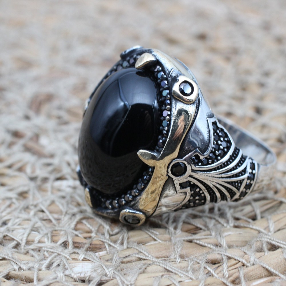 Handmade Men's Ring, Turkish Men's Ring, Oval Stone Ring, Ottoman Ring, Onyx Ring, Men's Jewelry, Gift for Him, 925k Sterling Silver Ring Handmade Men's Ring, Turkish Men's Ring, Oval Stone Ring, Ottoman Ring, Onyx Ring, Men's Jewelry, Gift for Him, 925k Sterling Silver Ring