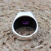 Amethyst Men's Ring, Mens Handmade Ring, Turkish Handmade Silver Men Ring, Ottoman Men Ring, Men Jewelry, Gift for Him, 925k Sterling Silver