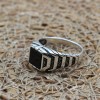 Handmade Silver Men's Ring, Onyx Men's Ring, Turkish Handmade Men's Ring, Men's Ring, Ottoman Mens Ring, Gift for Him, 925k Sterling Silver,