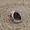 Ruby Ring, Handmade Men's Ring, Turkish Handmade Men's Ring, Ottoman Men's Ring, Men's Jewelry, Gift for Him, 925k Sterling Silver Ring