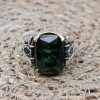 Emerald Men's Ring, Ottoman Men's Ring, Handmade Men's Ring, Turkish Handmade Men's Ring, Men's Jewelry, Gift for Him, 925 Sterling Silver