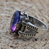 Men's Handmade Ring, Turkish Handmade Men's Ring, Ottoman Men's Ring, Tourmaline Men's Ring, Men's Ring, Gift for Him, 925k Sterling Silver