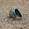 Emerald Men's Ring, Ottoman Men's Ring, Handmade Men's Ring, Turkish Handmade Men's Ring, Men's Jewelry, Gift for Him, 925 Sterling Silver