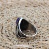 Turkish Ring, Men's Handmade Ring, Ottoman Ring, Cubic Zirconia, Sapphire Men's Ring, Men's Jewelry, Gift for Him, 925k Sterling Silver Ring