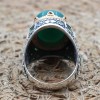 Turquoise Men's Ring, Handmade Ring, Turkish Handmade Silver Men Ring, Ottoman Ring, Men's Jewelry, Gift for Him, 925k Sterling Silver Ring