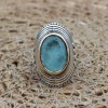 Paraiba Ladies Ring, Handmade Women's Ring, Turkish Handmade Silver Ladies Ring, Ottoman Women Ring, Boho Ladies Ring, 925k Sterling Silver