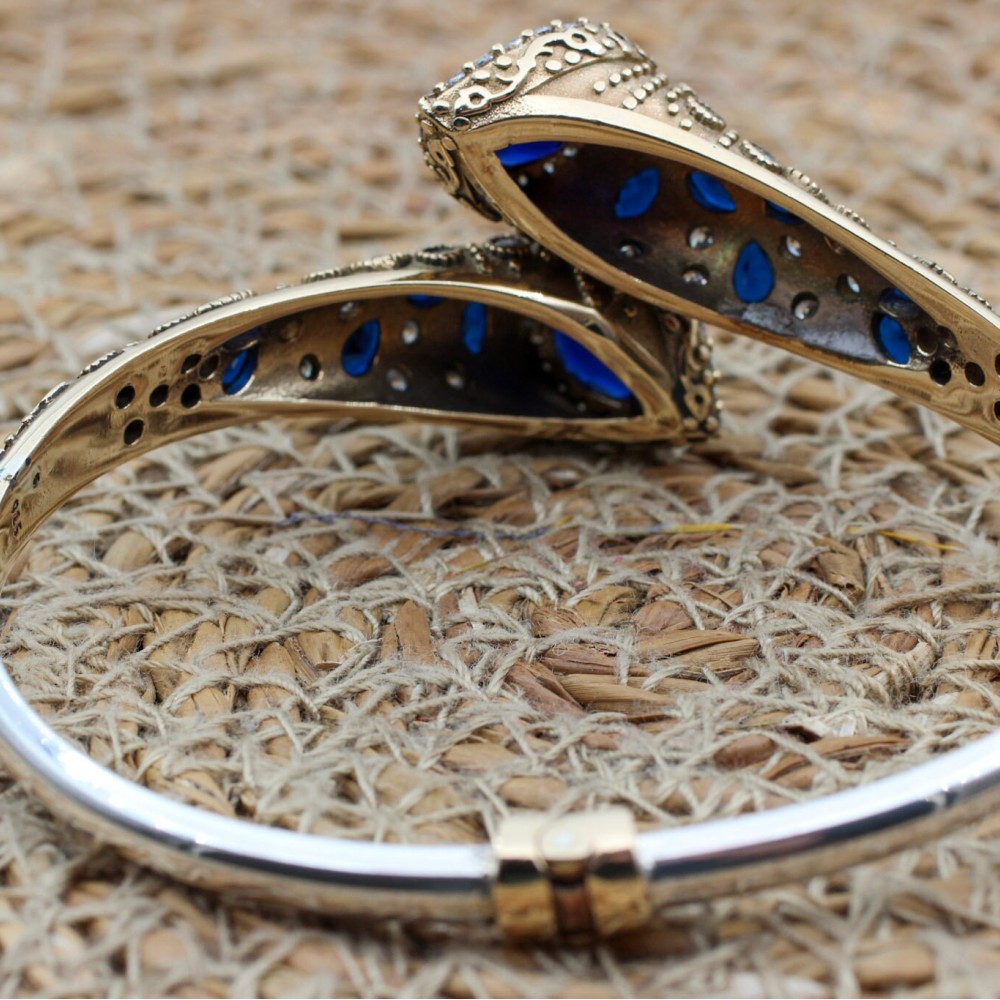 Sapphire Bracelet, Ottoman Bracelet, Handmade Bracelet, Bangle Cuff, Turkish Handmade, Bangle Bracelet, Gift For Her, 925k Sterling Silver, Sapphire Bracelet, Ottoman Bracelet, Handmade Bracelet, Bangle Cuff, Turkish Handmade, Bangle Bracelet, Gift For Her, 925k Sterling Silver,