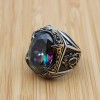 Mystic Topaz Ring, Handmade Ring, Turkish Handmade Silver Men Ring, Mystic Topaz Ring, Men's Jewelry, Gift for Him, 925k Sterling Silver Mystic Topaz Ring, Handmade Ring, Turkish Handmade Silver Men Ring, Mystic Topaz Ring, Men's Jewelry, Gift for Him, 925k Sterling Silver
