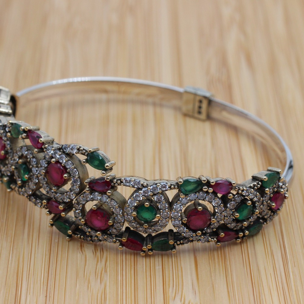 Ruby Emerald Bracelet, Ottoman Bracelet, Handmade Bracelet, Bangle Cuff, Bracelet, Turkish Handmade, Gift For Her, 925k Sterling Silver, Ruby Emerald Bracelet, Ottoman Bracelet, Handmade Bracelet, Bangle Cuff, Bracelet, Turkish Handmade, Gift For Her, 925k Sterling Silver,
