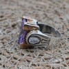 Amethyst Ring, Handmade Women Ring, Turkish Handmade Silver Ring, Ottoman Ring, Authentic Ladies Ring, 925k Sterling Silver, Zircon Ring,
