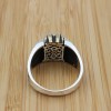 Sapphire Men's Ring, Turkish Handmade Silver Men's Ring, Mens Handmade Ring, Ottoman Ring, Men's Jewelry, Gift for Him, 925k Sterling Silver