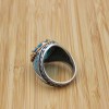 Mens Handmade Ring, Turkish Handmade Silver Men Ring, Ottoman Ring, Aquamarine Ring, Men's Jewelry, Gift for Him, 925k Sterling Silver Ring