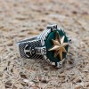 Turkish Handmade Ring, Compass Ring, Men's Handmade Ring, Anchor Ring, Agate Men Ring, Mens Jewelry, Gift for Him, 925k Sterling Silver Ring