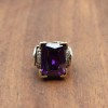 Amethyst Ring, Handmade Women's Ring, Turkish Handmade, Silver Ladies Ring, Ottoman Ring, Authentic, Ladies Ring, 925k Sterling Silver Ring,