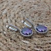 Amethyst Set, Authentic Set, Handmade Set Women, Turkish Handmade, Ladies Jewelry Set, Earring, Pendant, Ladies Set, 925k Sterling Silver